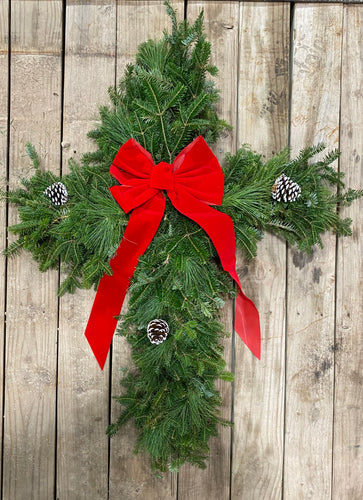 30” Cross Wreath